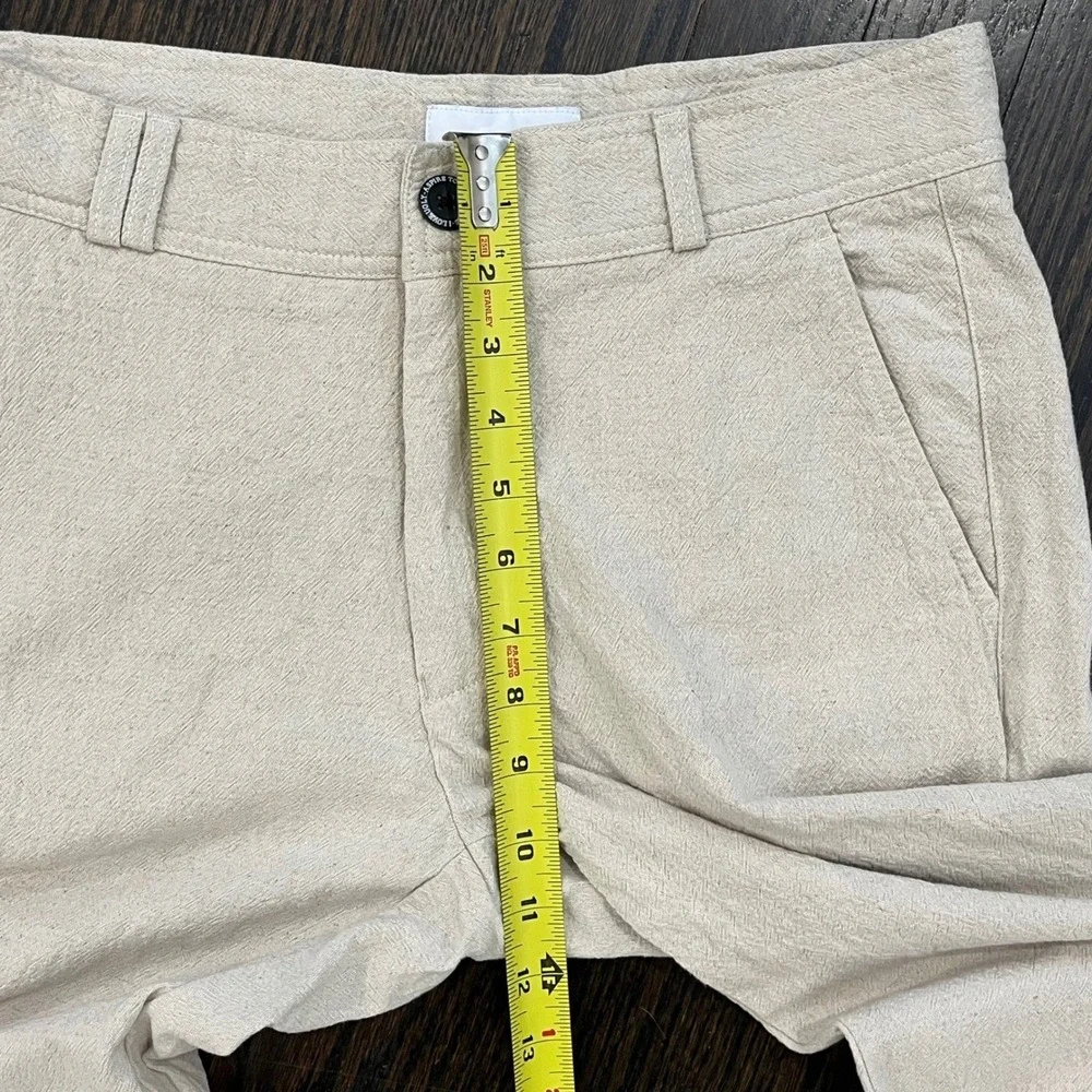 I LOVE UGLY Full Length Slim Kobe Pant Bone Beige Linen Blend‎ Mens Small